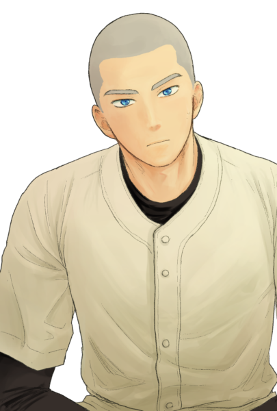 ユニフォーム姿の花井が居心地悪げにこちらを見ている。